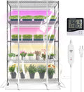 Bstrip Plant Shelf with Grow Lights, 5 Tier Large Tall Plant Stand with 3FT T5 144w Grow Light for Indoor Plants, 3 Mode Full Spectrum LED Plant Light with wheel and Timer for Seedling, 47.2x17.8x71IN